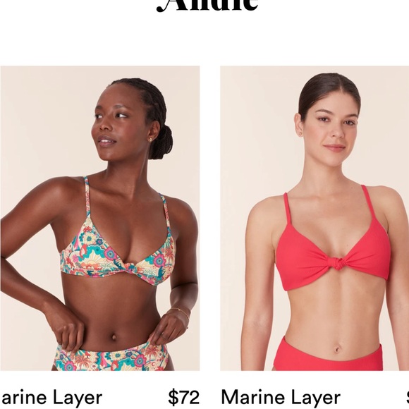 NWT Andie Bikini. Size small. Palms print - Picture 4 of 5